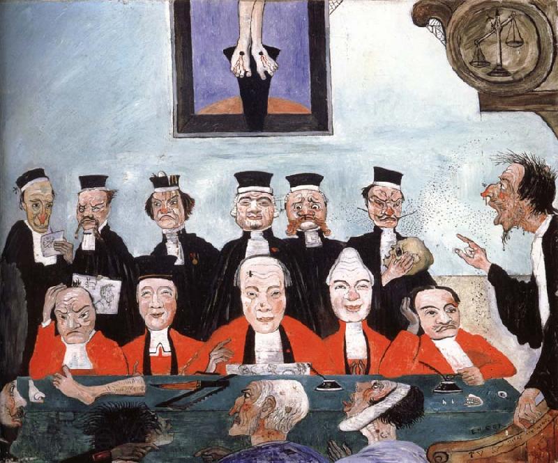 James Ensor The Wise judges Spain oil painting art
